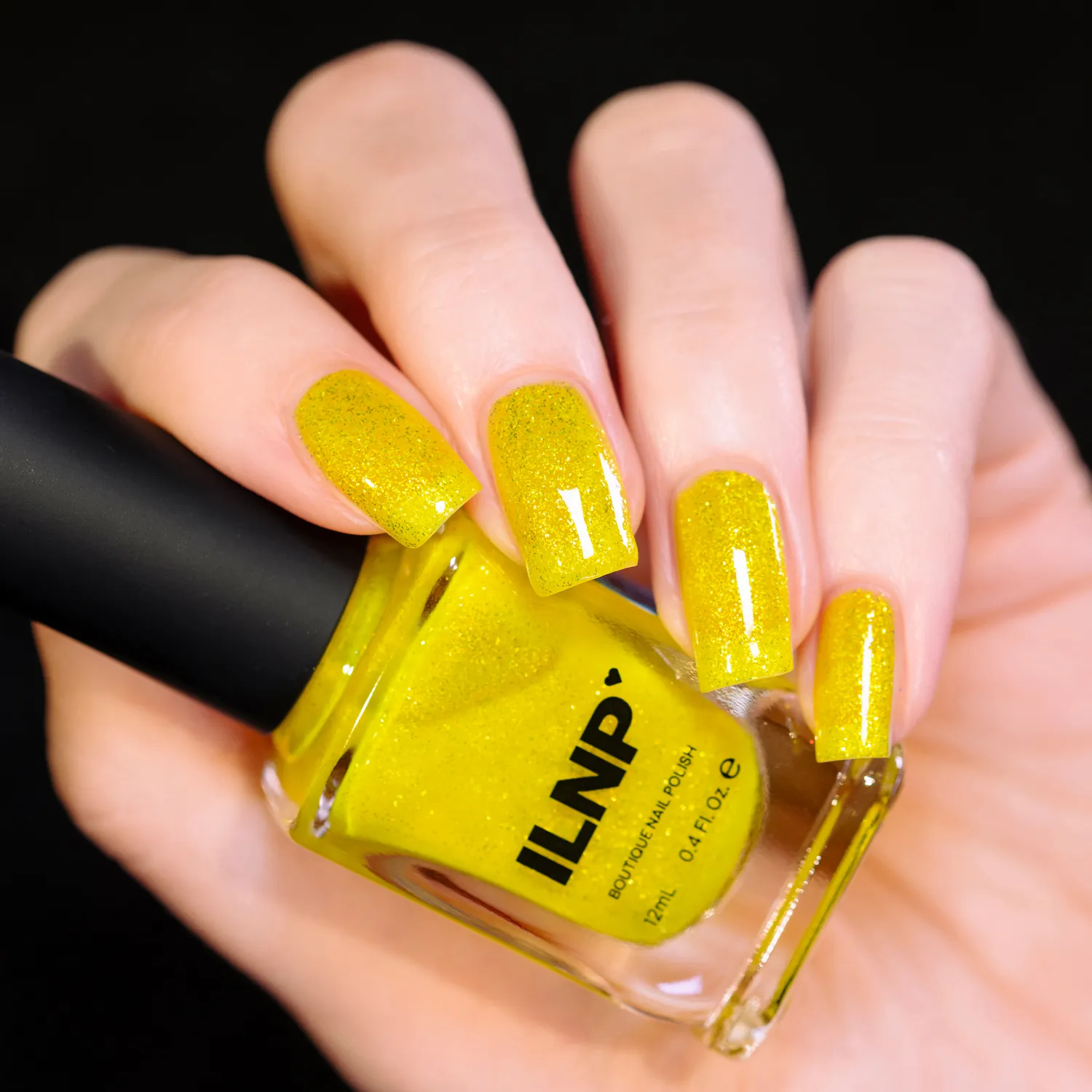 ILNP Peek-A-Boo nagellack 12 ml gult jelly glitter