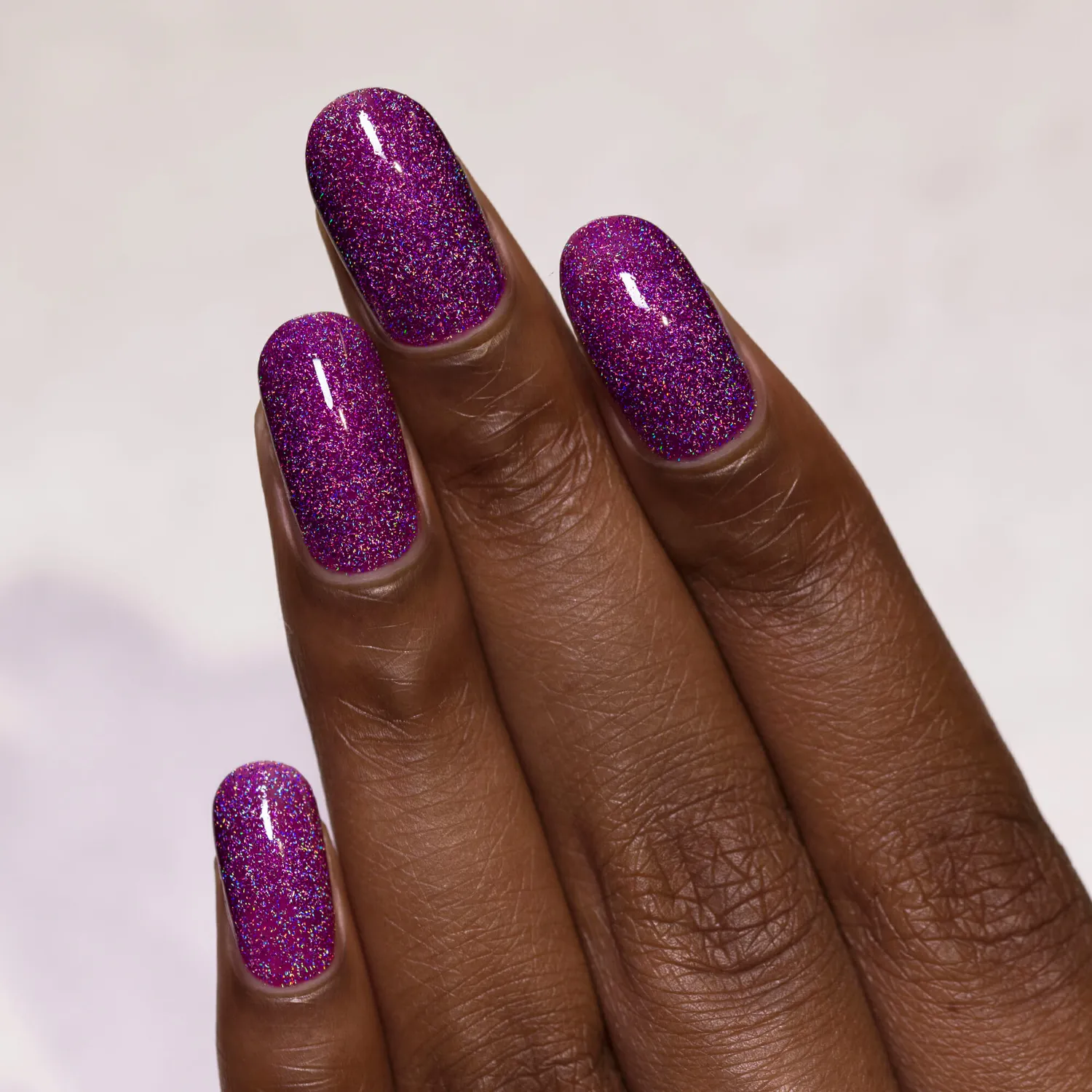 ILNP Splashed Unforgettable nagellack lila holografisk jelly