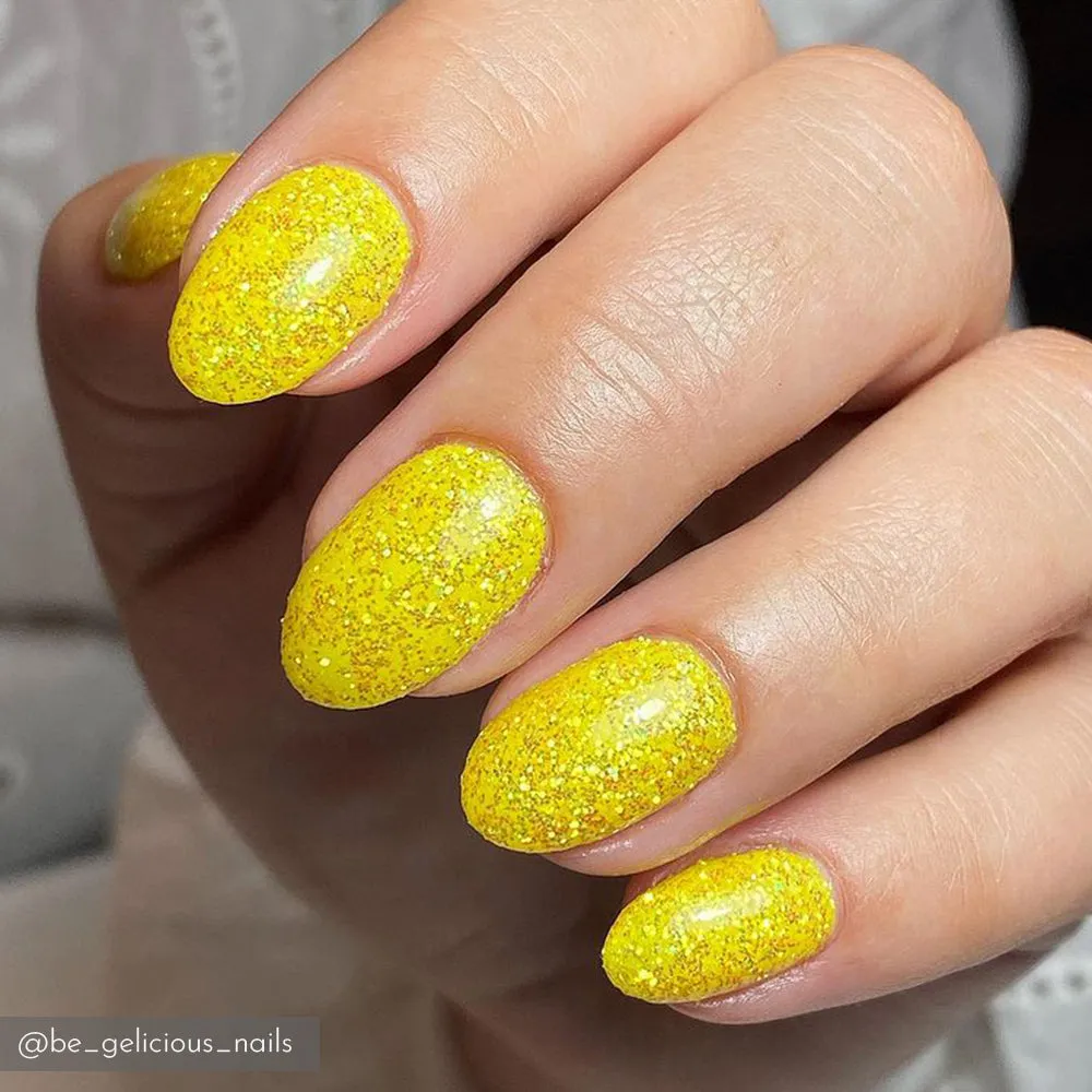 Iz Beauty Lemon Sherbet nagelglitter 6 g gult