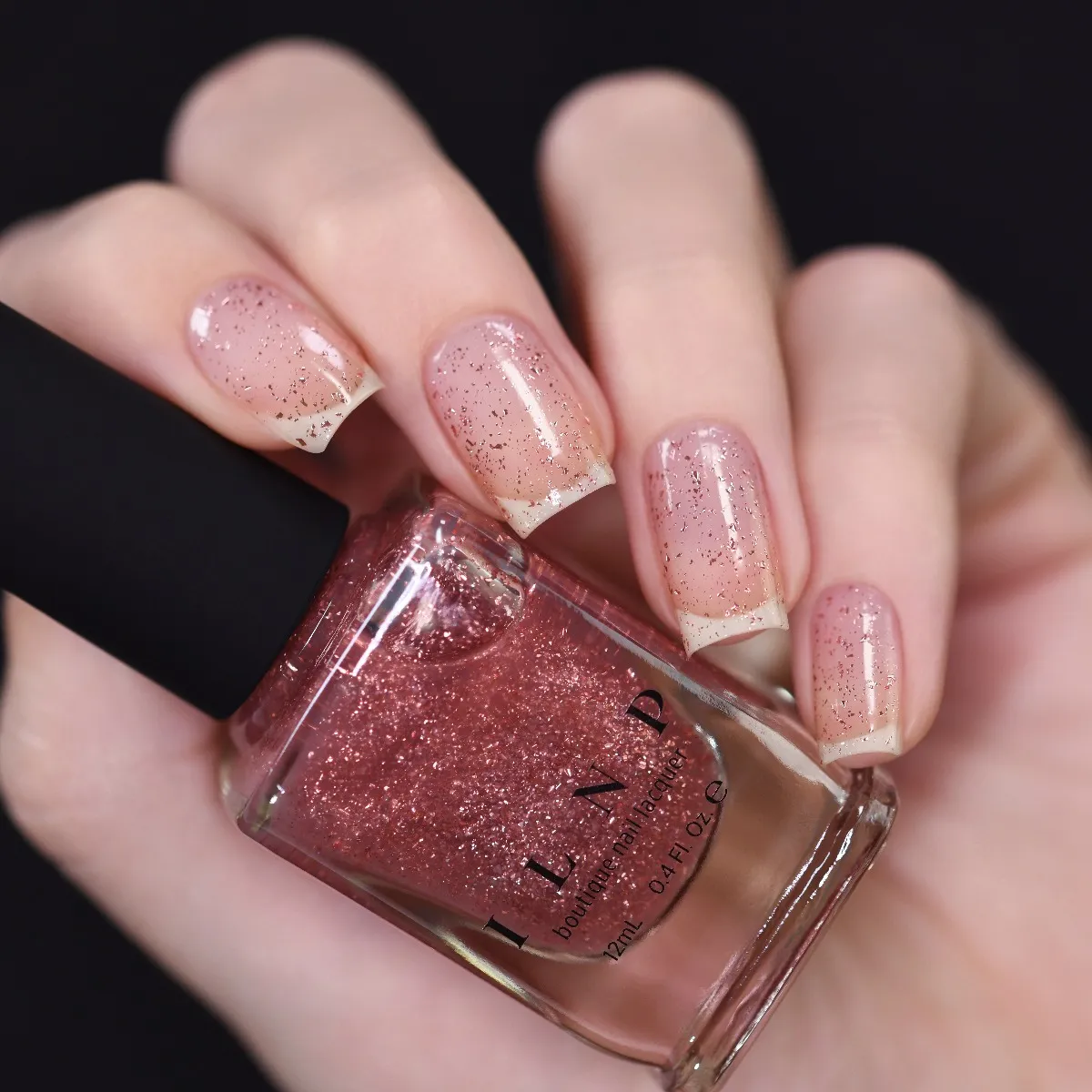 ILNP Empress nagellack rosa flakie topper