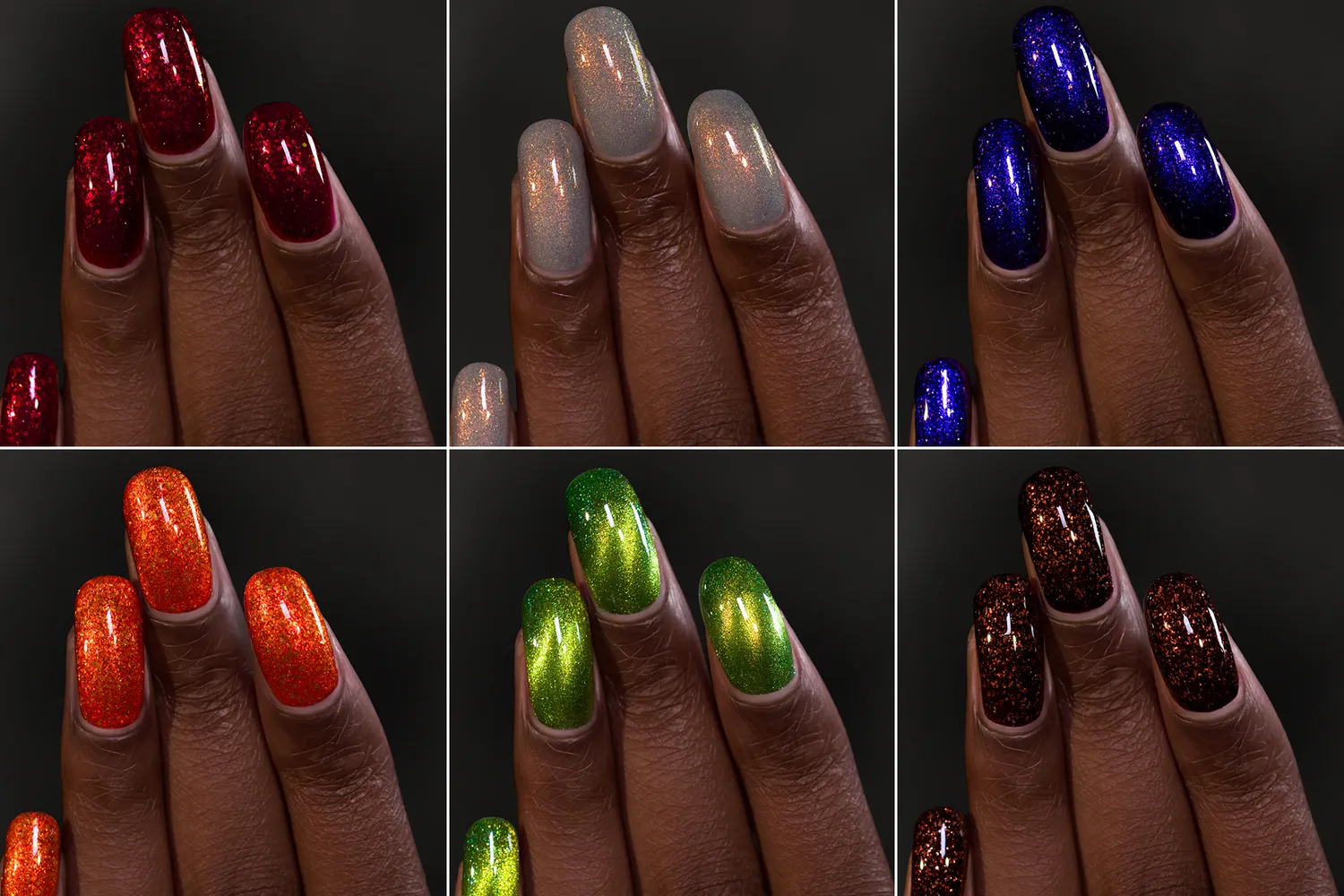 ILNP Moonlit Manor nagellack set 6-pack shimmer magnet holographic