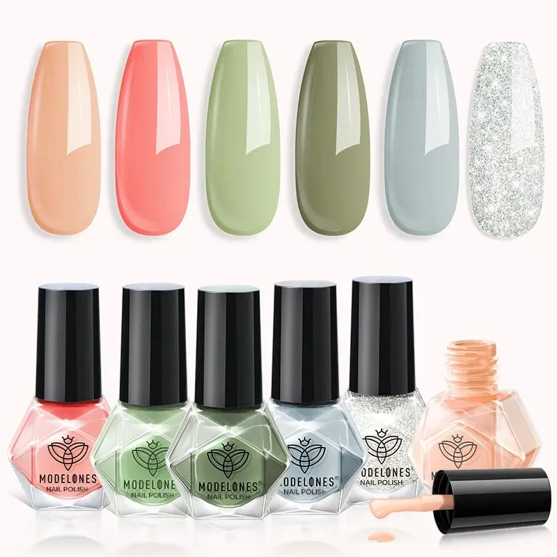 Modelones Breeze nagellacksset 6 färger kräm