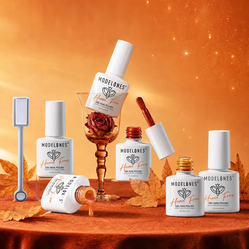 Modelones Amber Halo gellack cat eye 6-pack höst