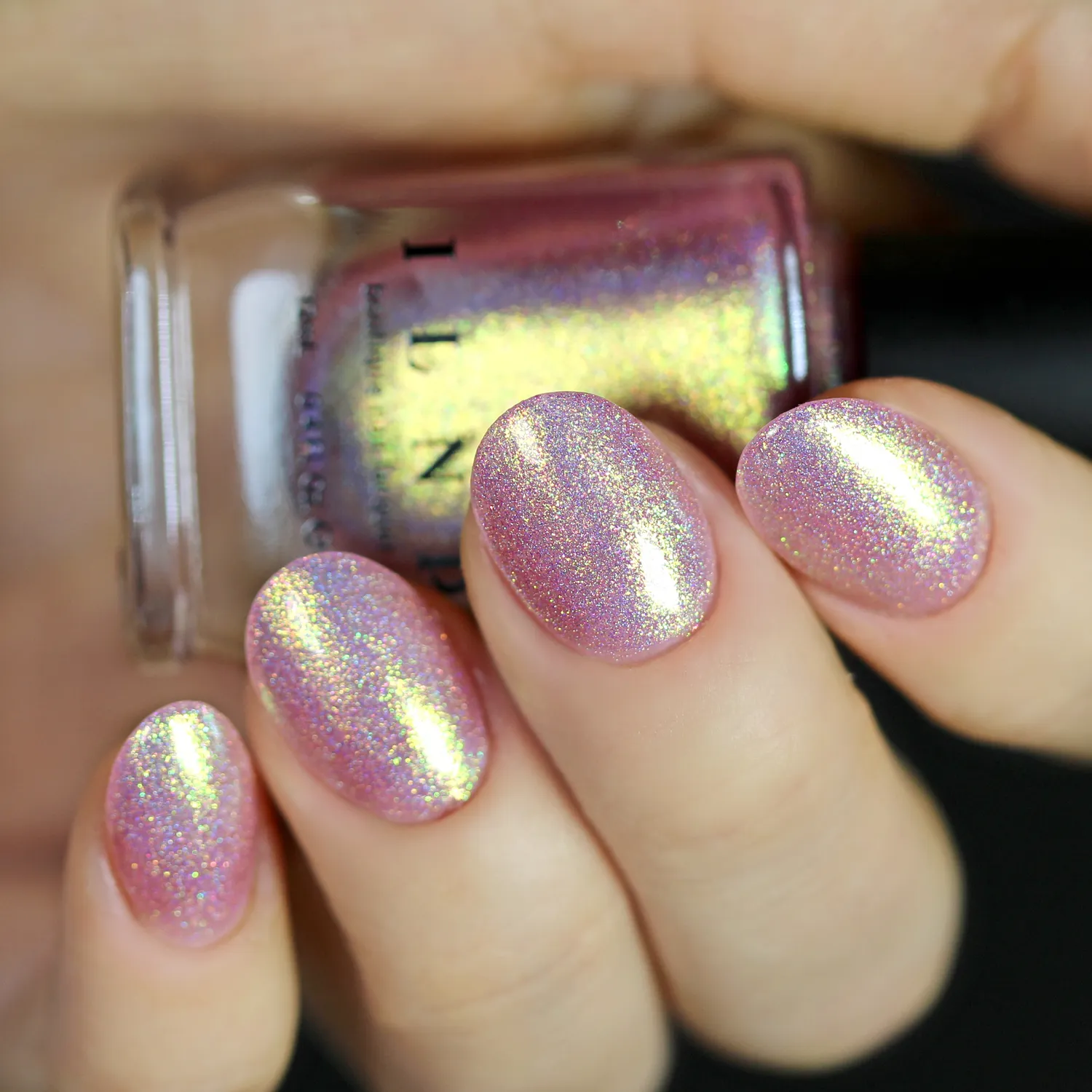 ILNP Opal Sunset nagellack rosa holografisk