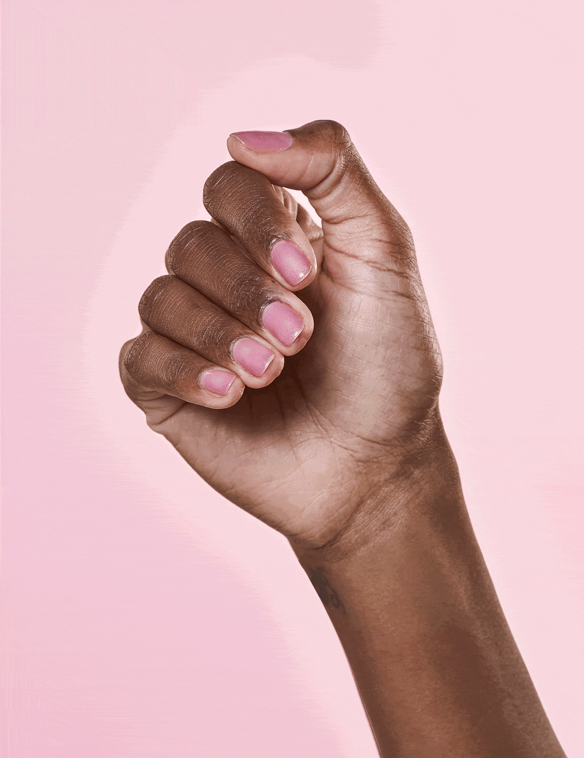 Le Mini Macaron Rose Gold gellack glitterrosa