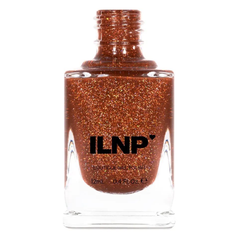 ILNP Vineyard Hidden Path nagellack mahognybrun holografisk