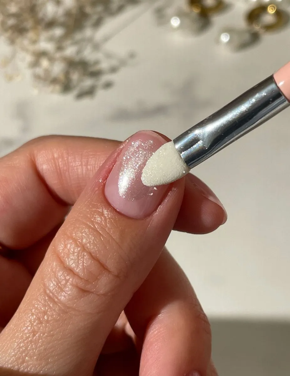 Le Mini Macaron Le Pearl nagelpuder topcoat pärlemor
