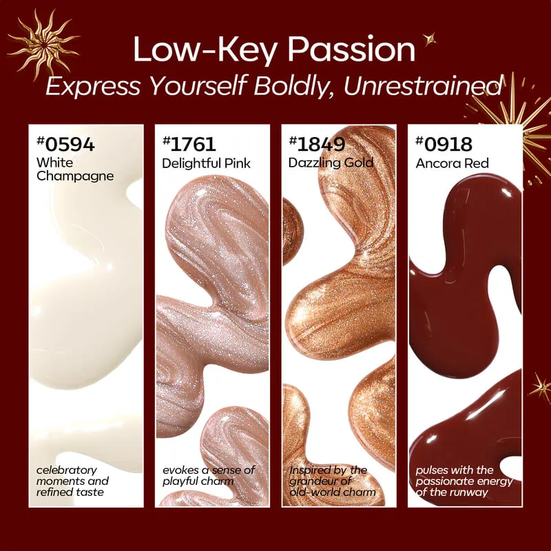 Modelones Low-key Passion gellack 4-pack med minilampa