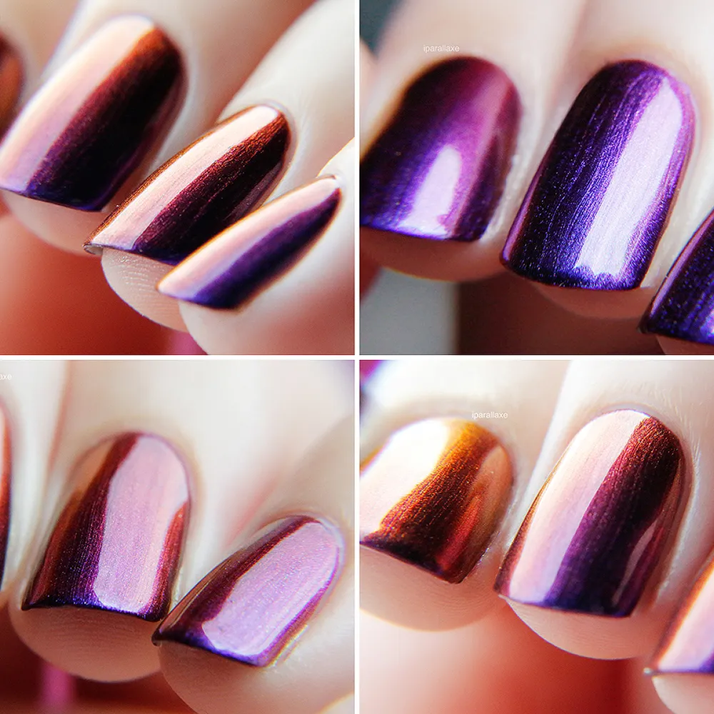 ILNP Cygnus Loop nagellack krom lila-orange