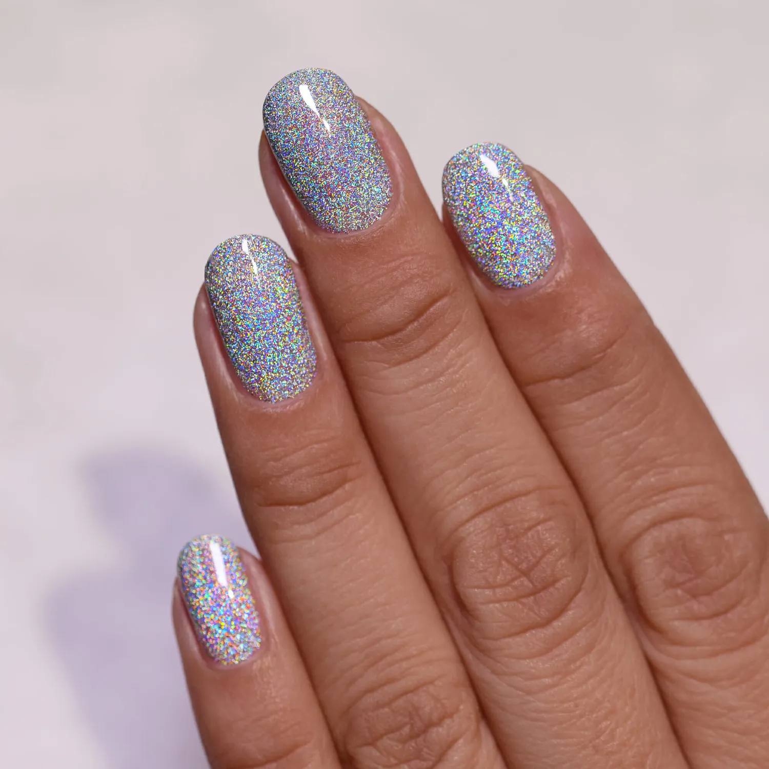ILNP MEGA X nagellack holografiskt silverglitter