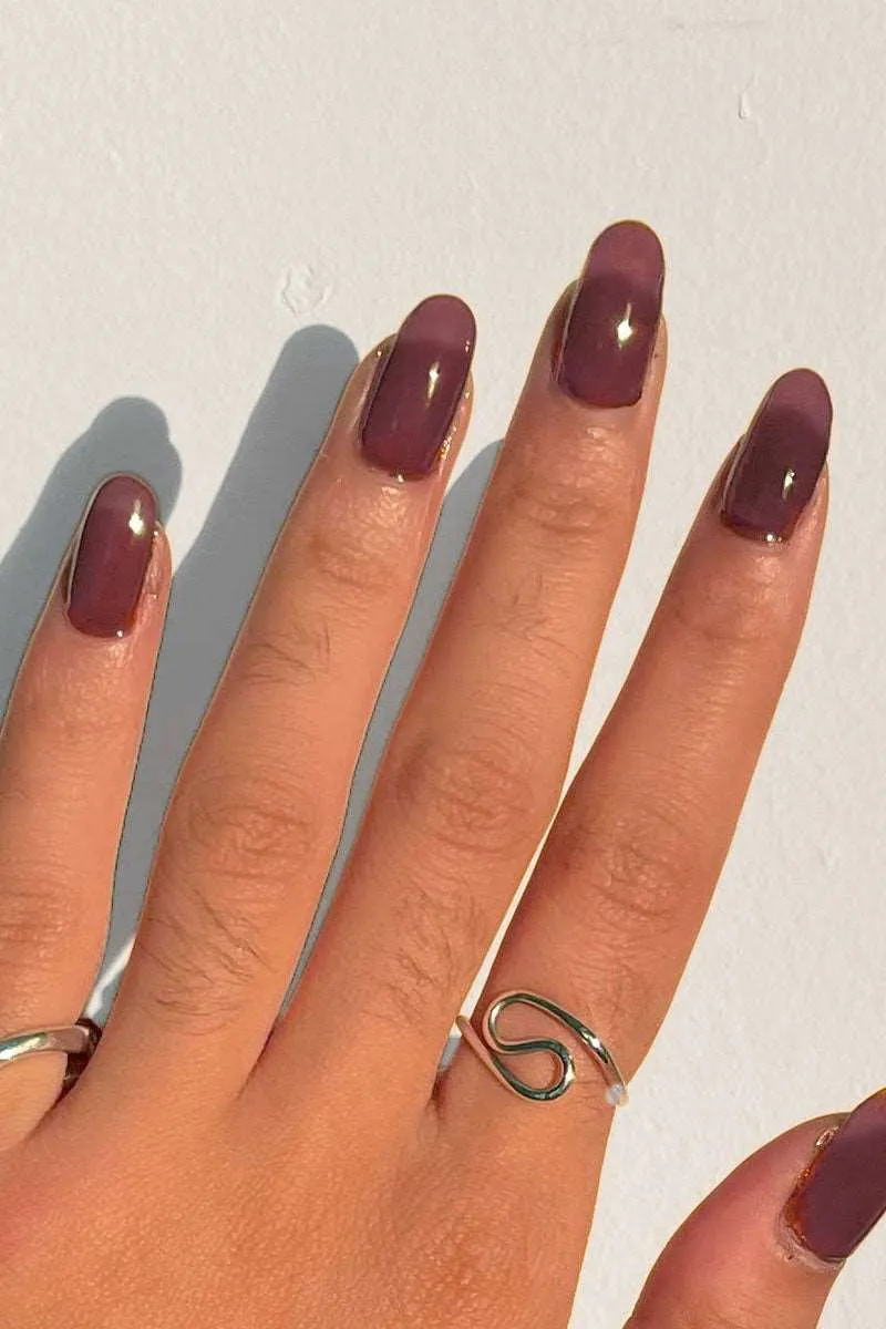 Cirque Colors Mahogany Jelly nagellack varmbrun jelly