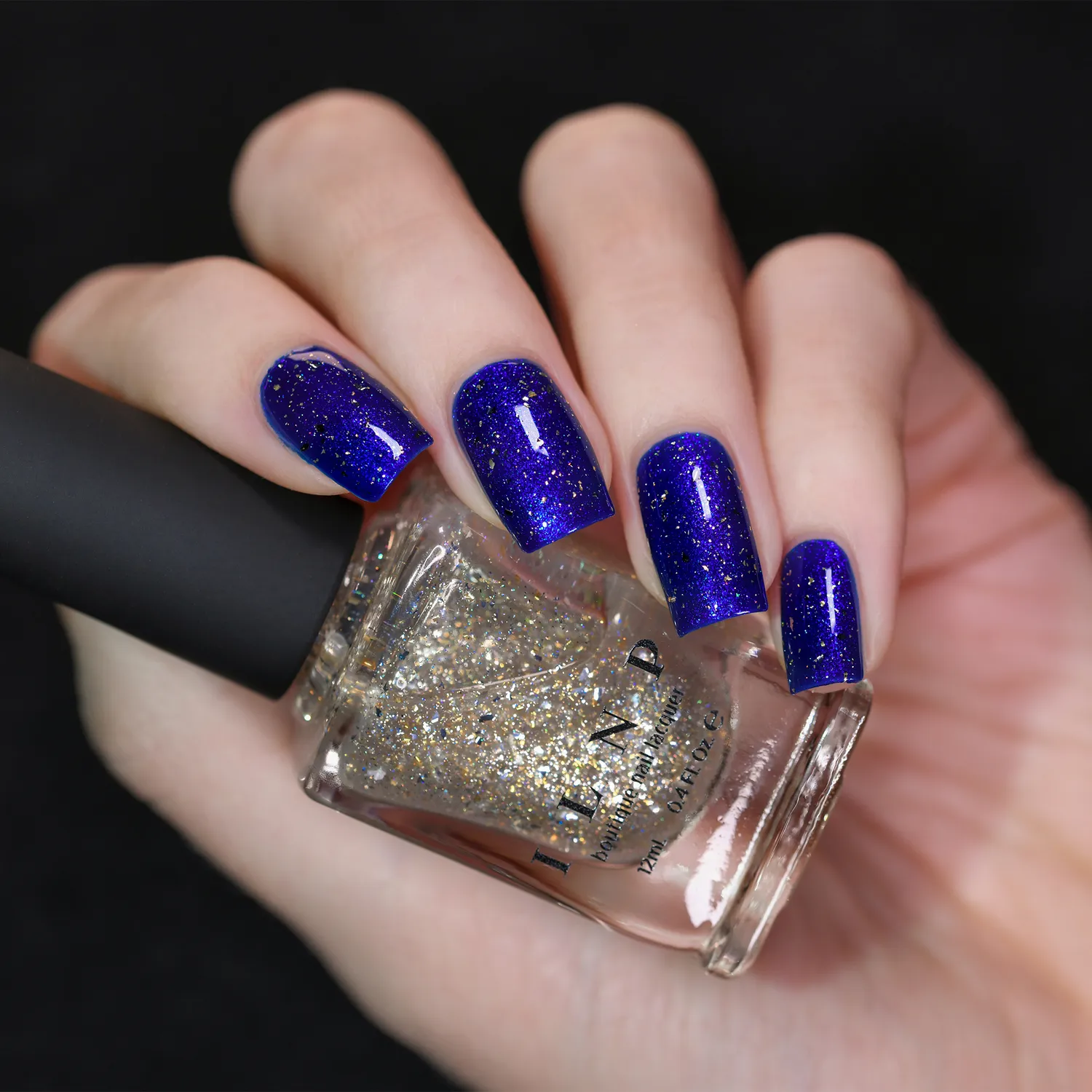 ILNP Party Popper topplack guld flakie