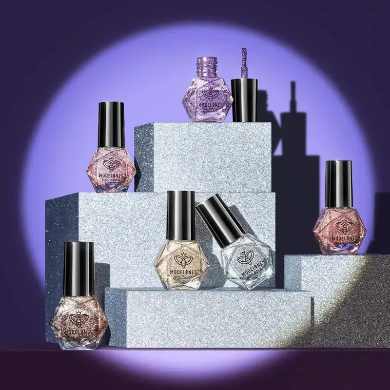 Modelones Day & Night nagellackset 6-pack – dag- och kvällsglitter