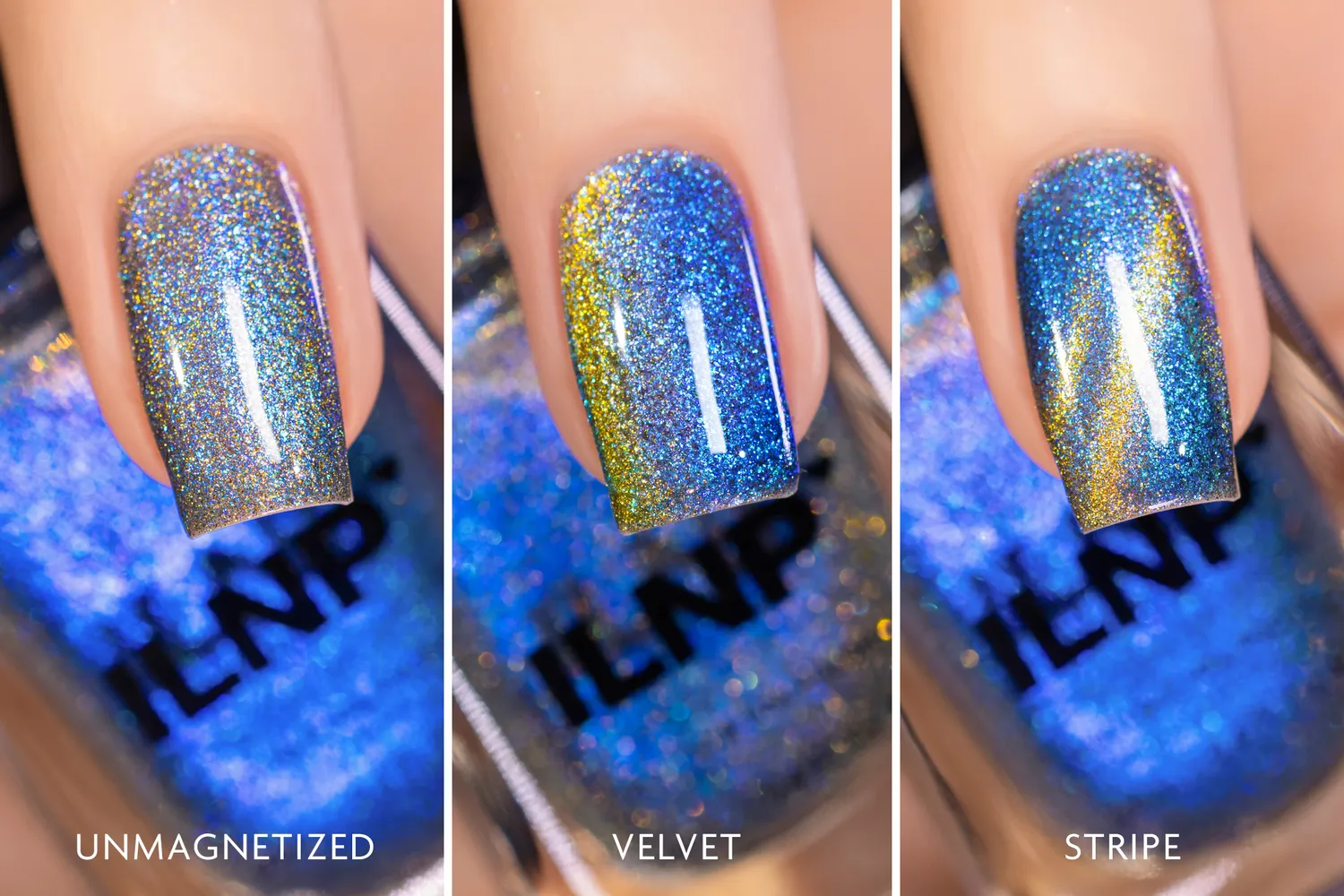 ILNP Illusions Alice nagellack magnetisk blå