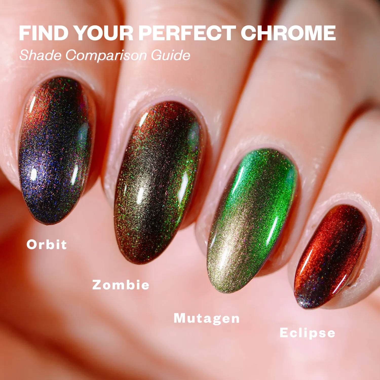 ILNP Zombie nagellack röd multikrom Night Shift