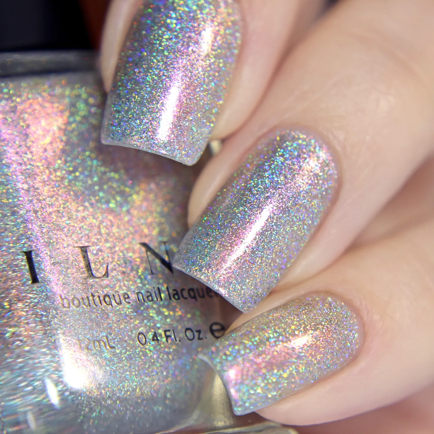 ILNP Color Kissed Rosewater nagellack holografiskt rosenrött