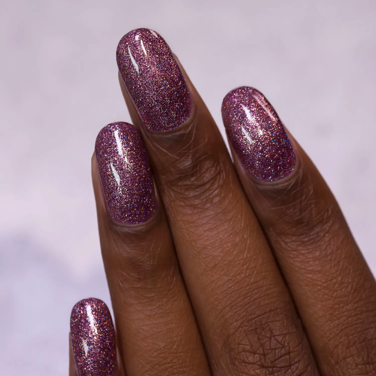 ILNP No Promises nagellack mörkrosa metallic