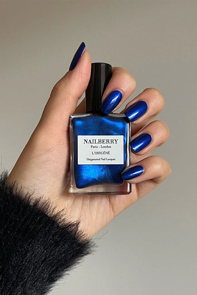 Nailberry Blue Moon nagellack 15 ml metallicblå