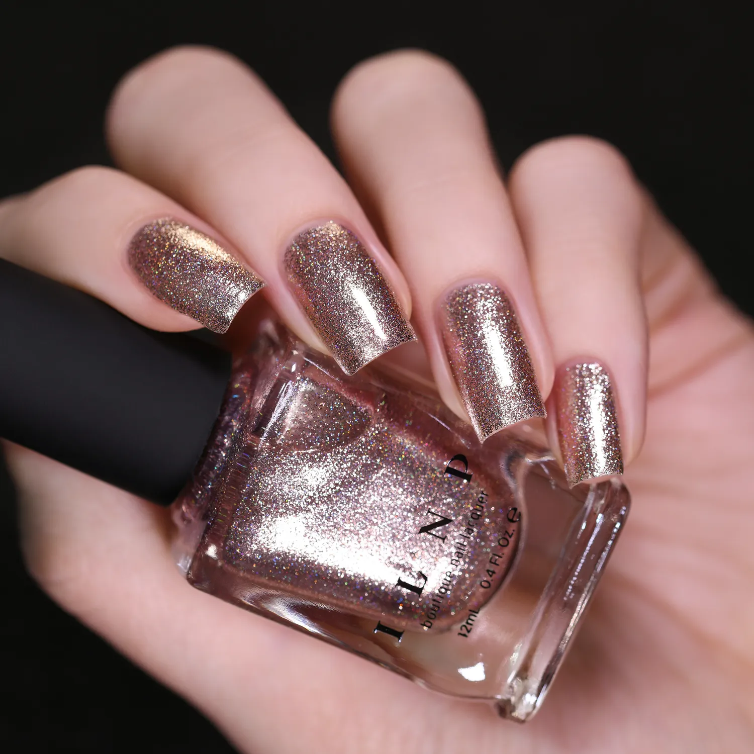 ILNP Sleigh Bells nagellack champagne metallic holo