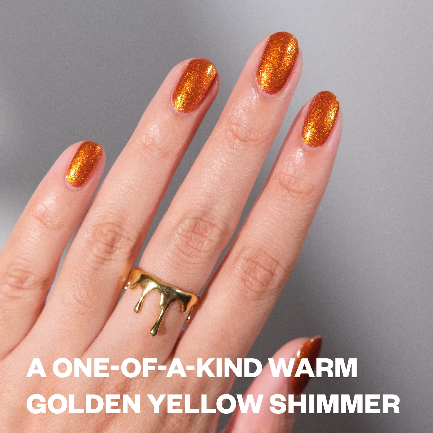 ILNP Hayride nagellack gyllengul gnistrande