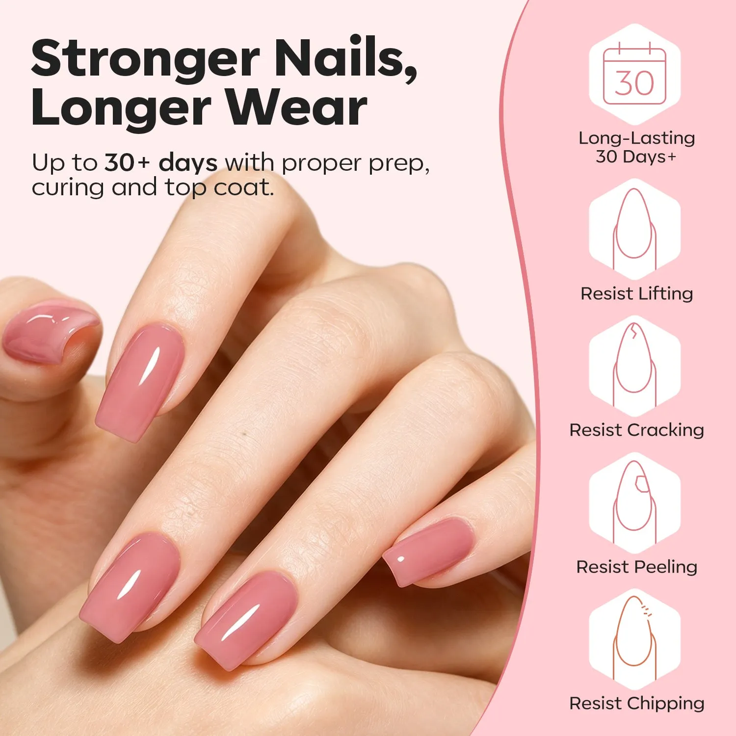 Modelones Blush Nude builder gel 15 ml rosa stärkande