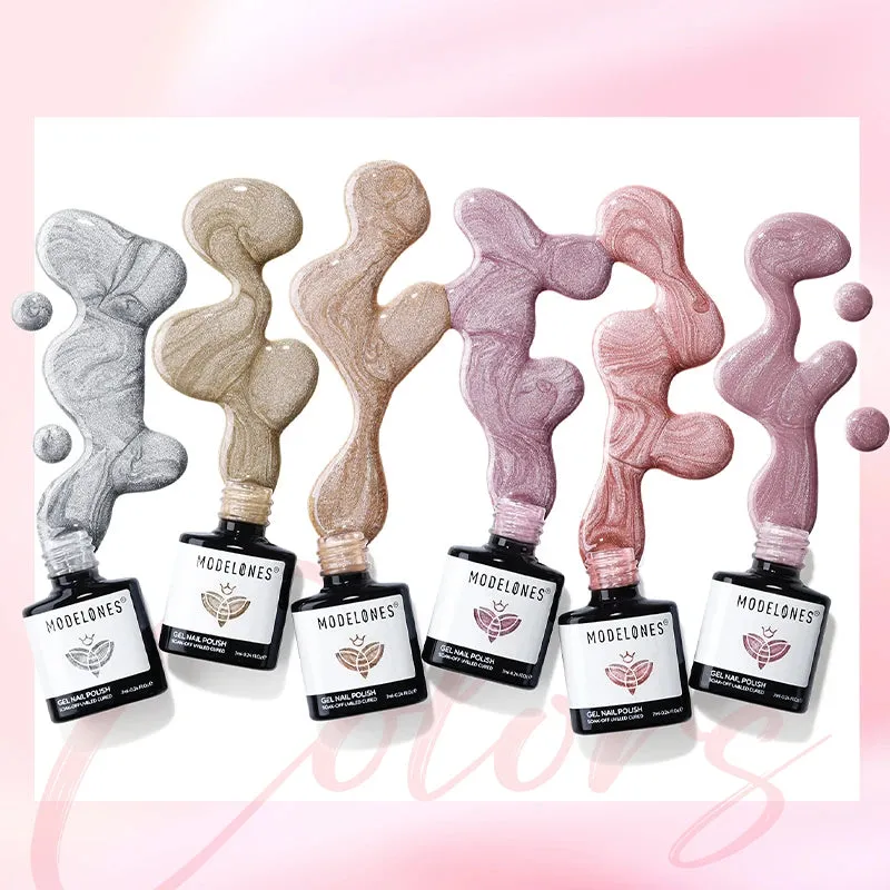modelones Rosy Sunset gellack 6-pack cat eye