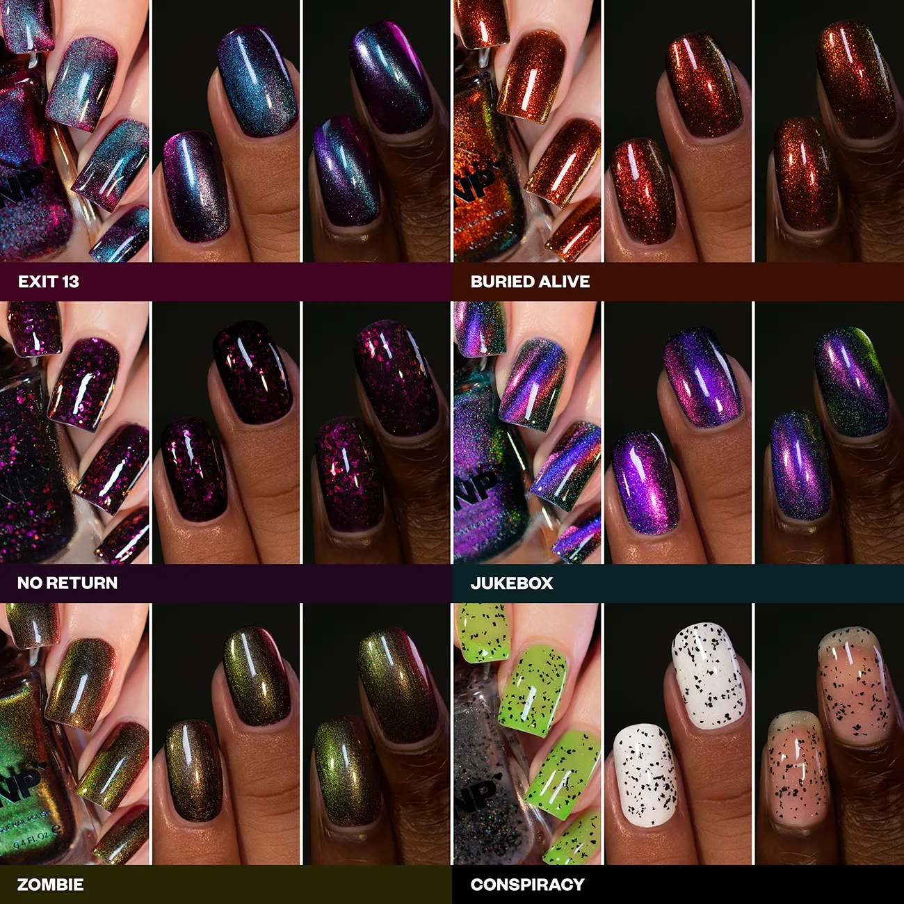 ILNP Night Shift Collection nagellack 6-pack skiftande