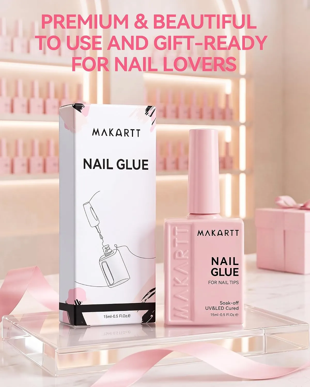 Makartt 10 in 1 UV Glue nagellim 1-pack starkt fäste