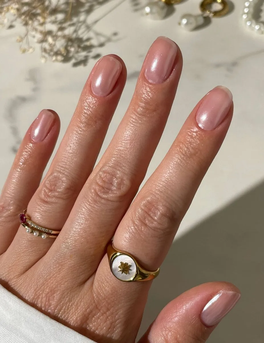 Le Mini Macaron Le Pearl nagelpuder topcoat pärlemor