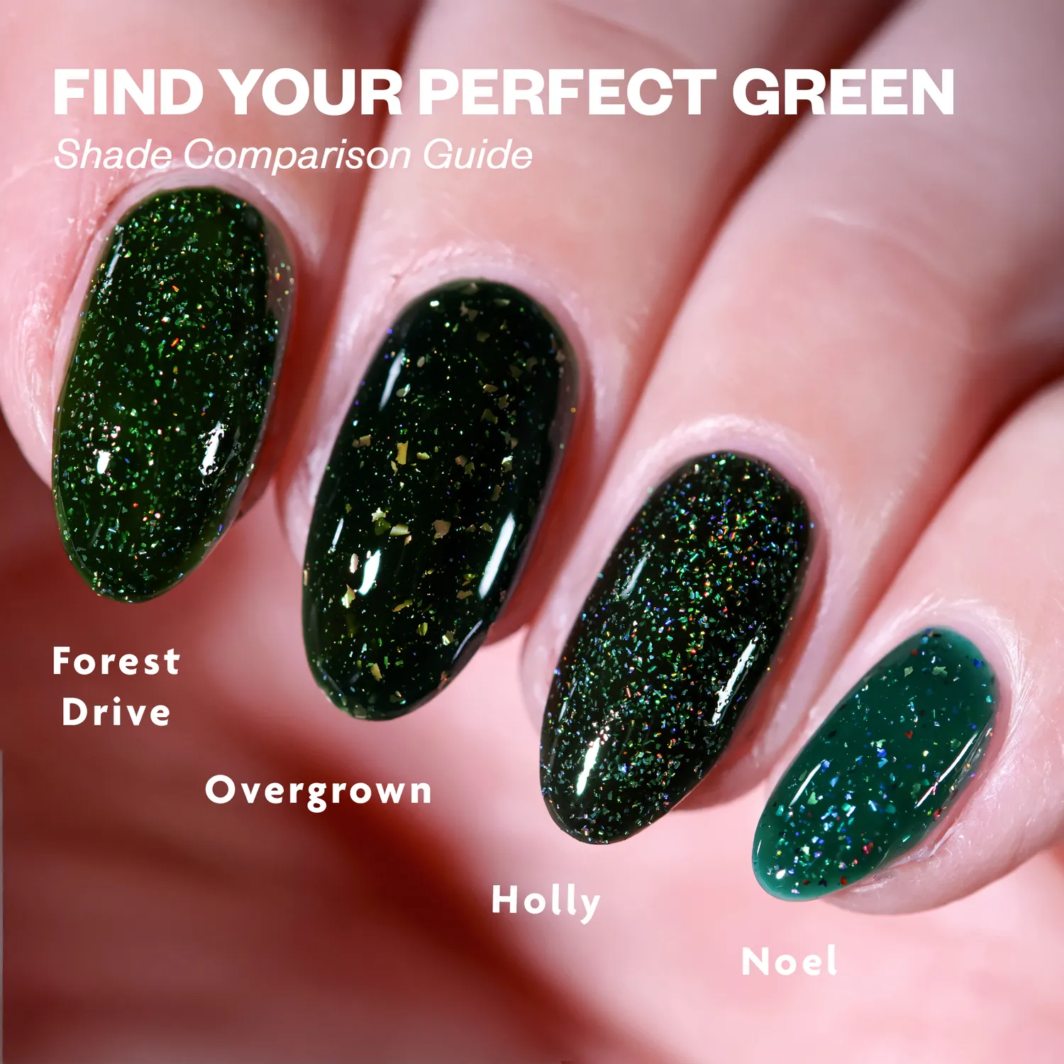 ILNP Overgrown nagellack mörkgrön crelly koppar