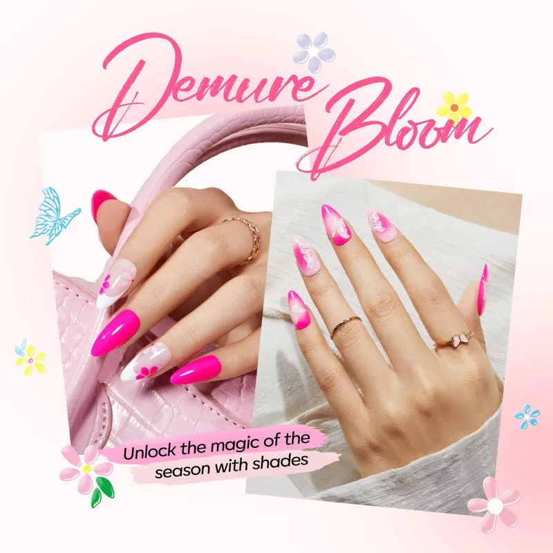 Modelones Demure Bloom gellack kit rosa med minilampa