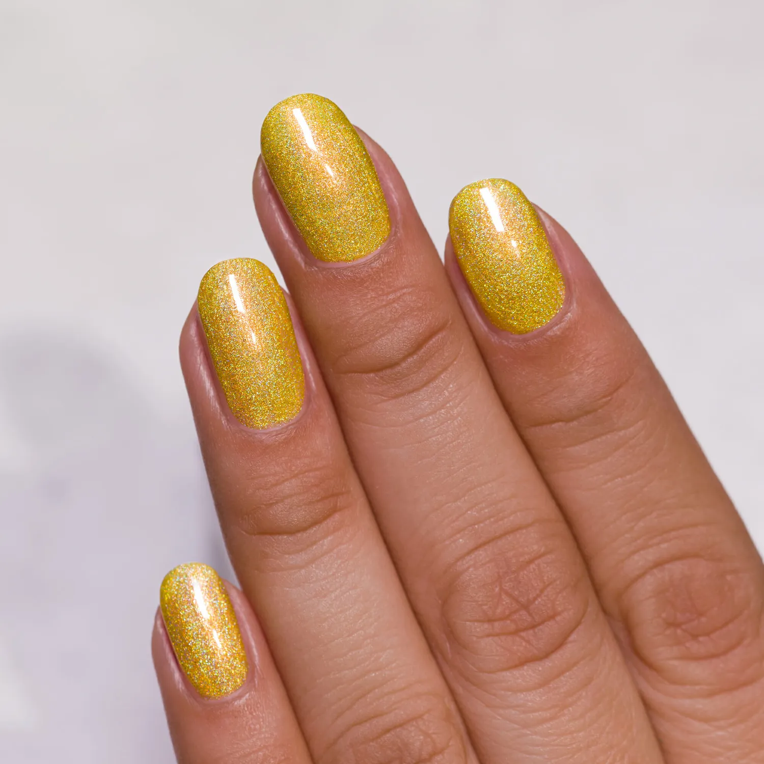 ILNP Funshine Smoothie nagellack gul holografisk