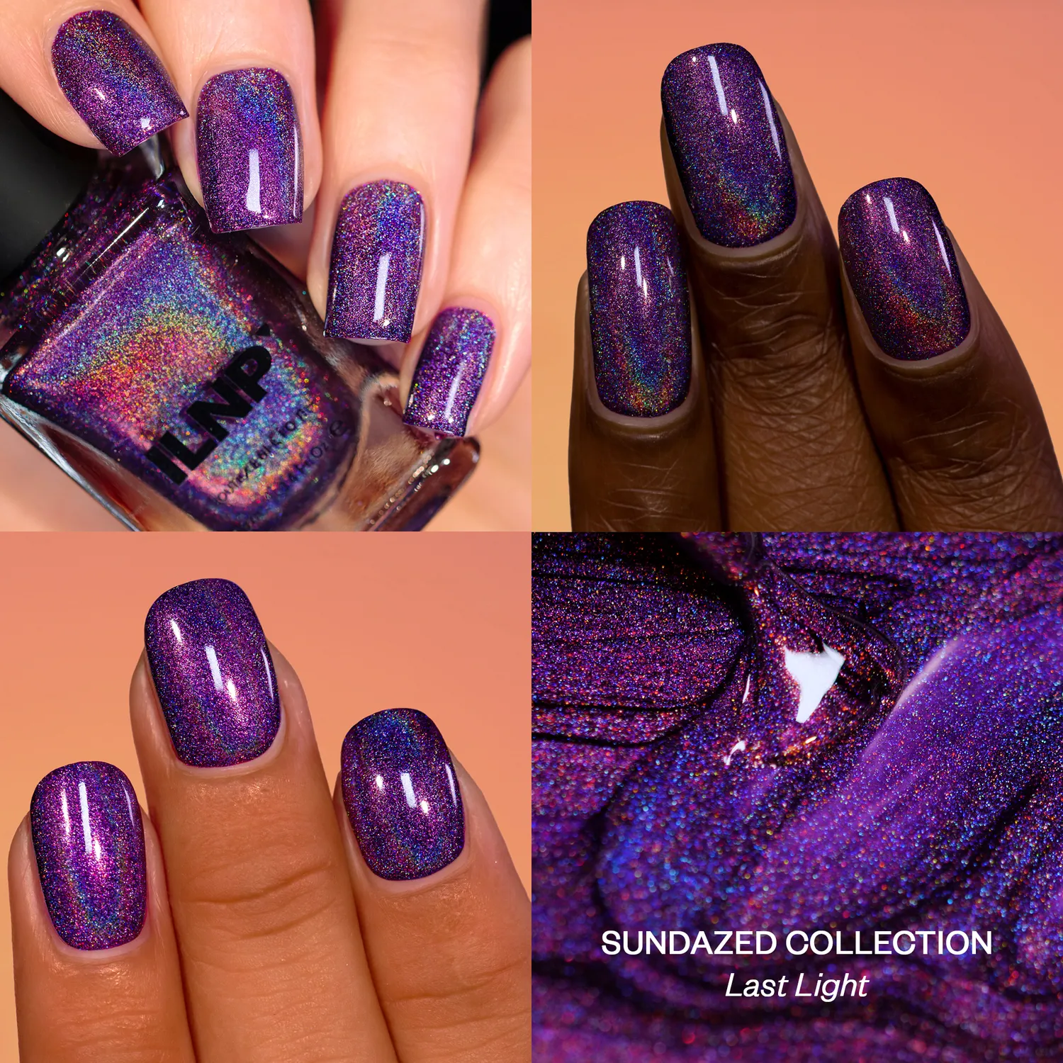 ILNP Last Light nagellack 12 ml violett holo