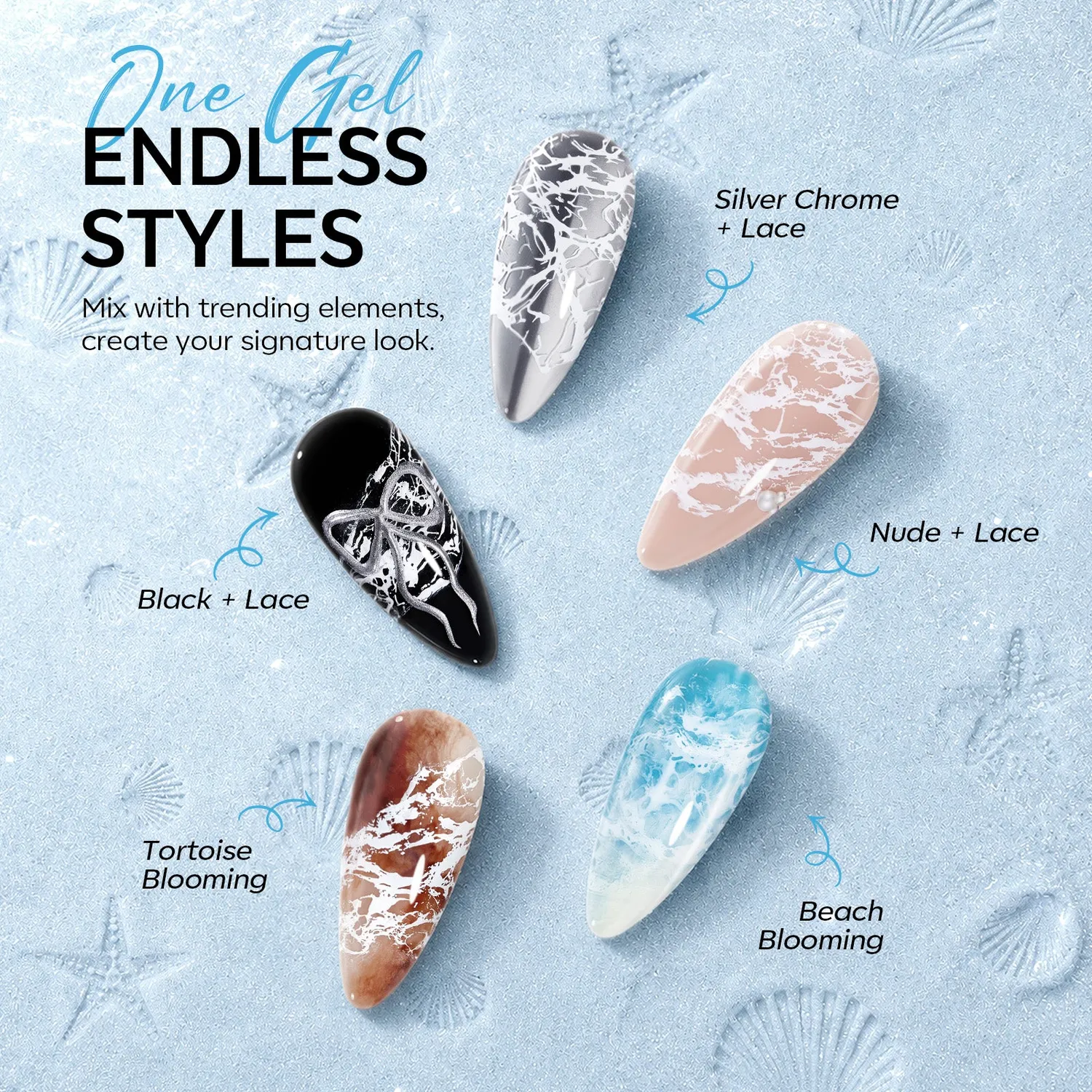 modelones Wave Blooming Gel 15 ml blå