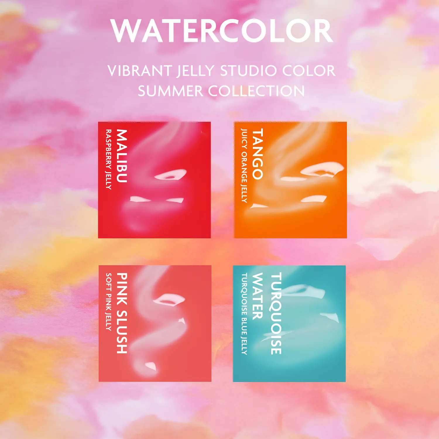 ILNP Watercolor nagellackset 4-pack jelly somrig