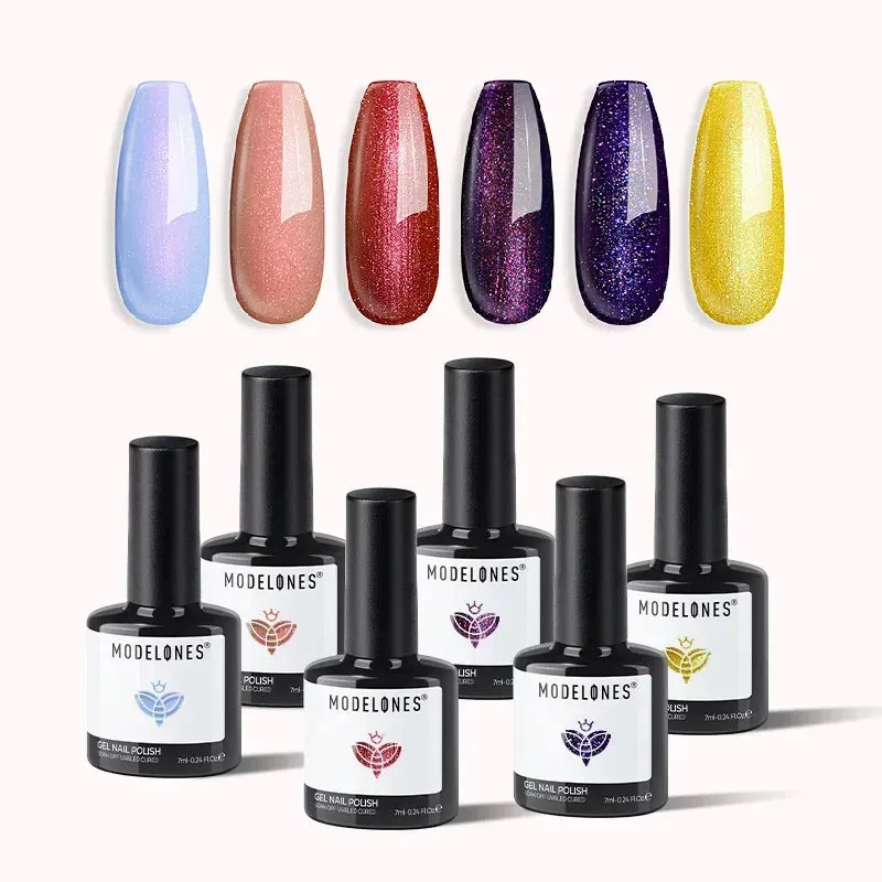 modelones Tropical Sunset gellackset 6-pack shimmer