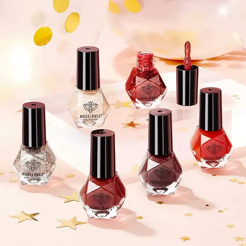 Modelones Tell Me nagellacksset röd 6 färger