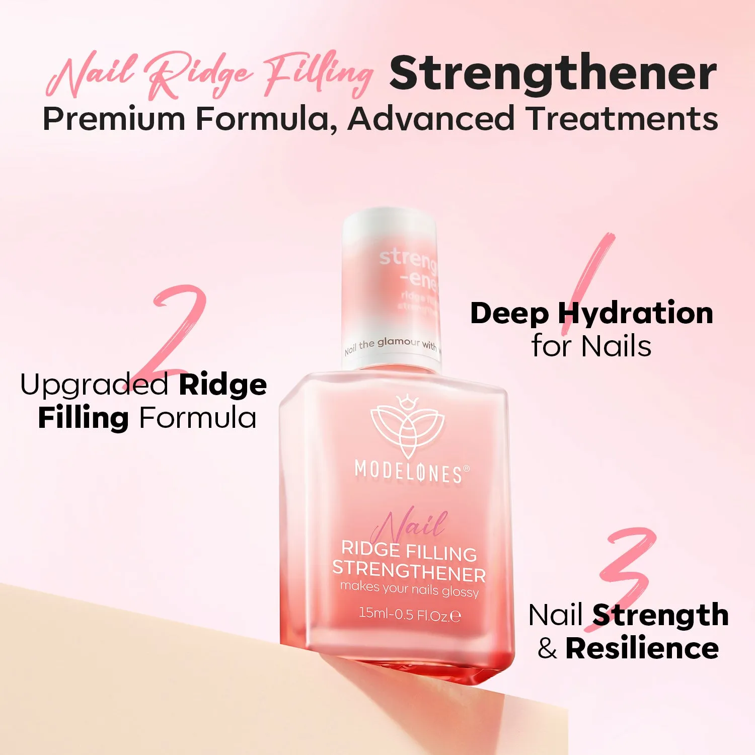 Modelones Nail Care nagelstärkare Sheer Pink transparent