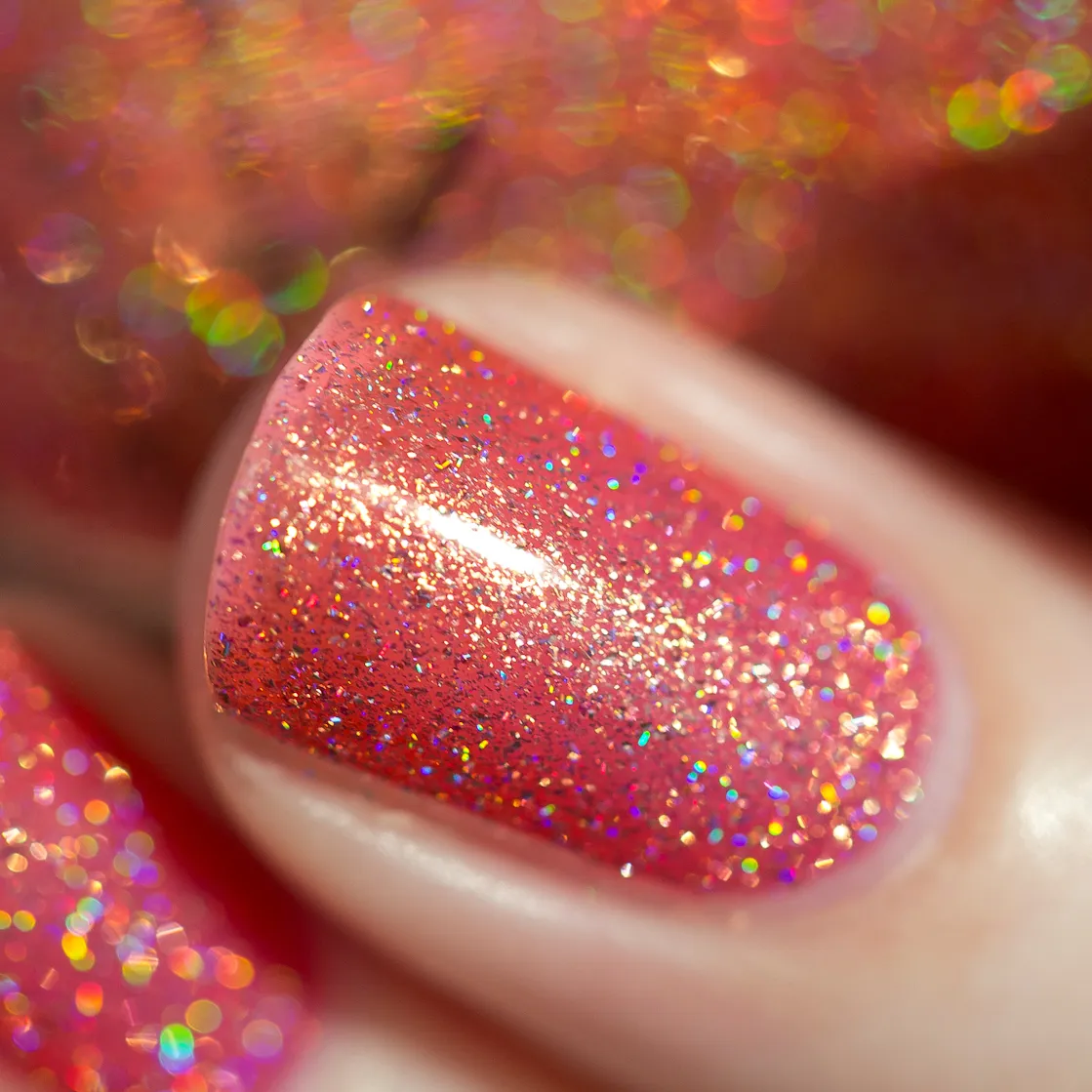 ILNP Citrus Punch nagellack korall holografiskt