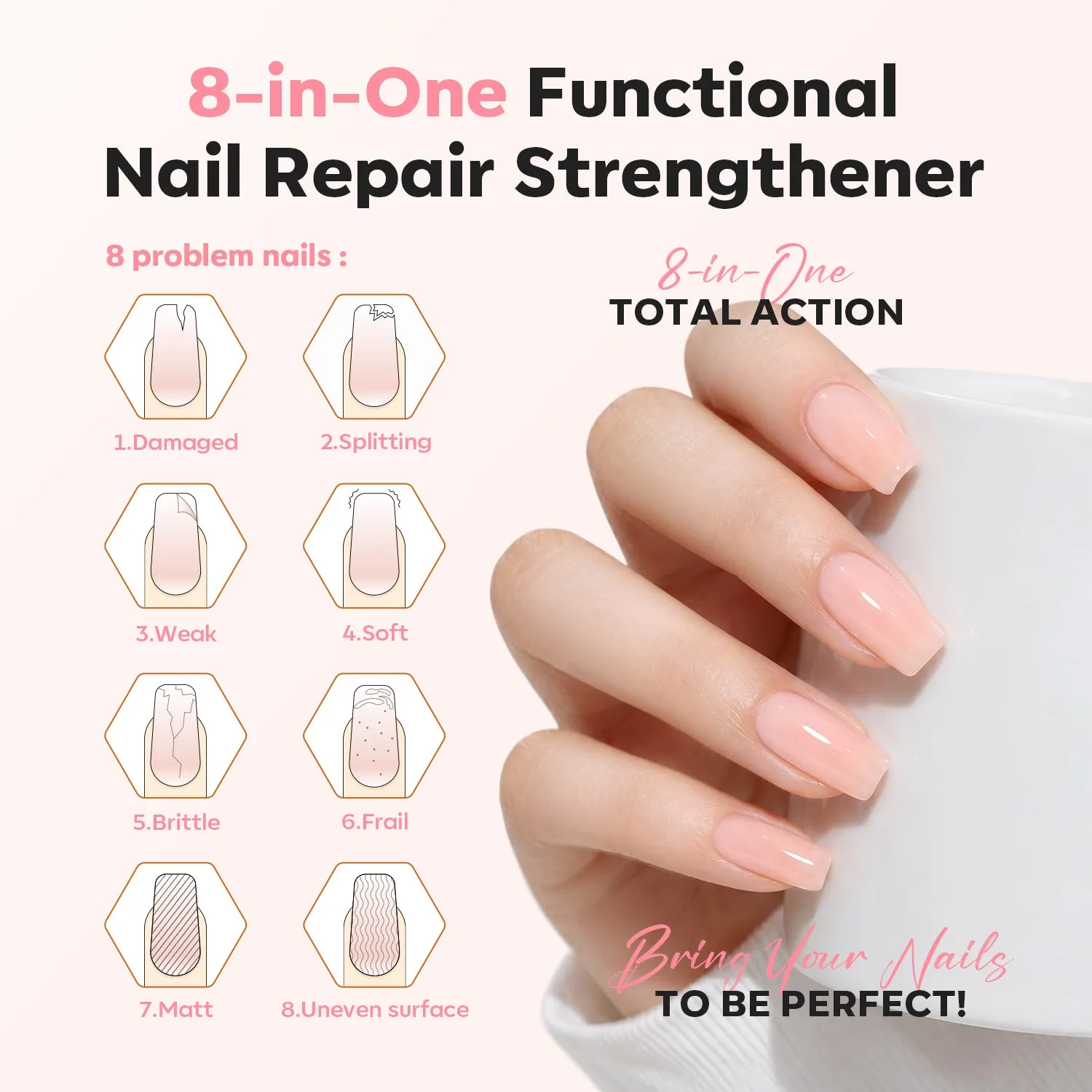 Modelones Nail Care nagelstärkare Sheer Pink transparent