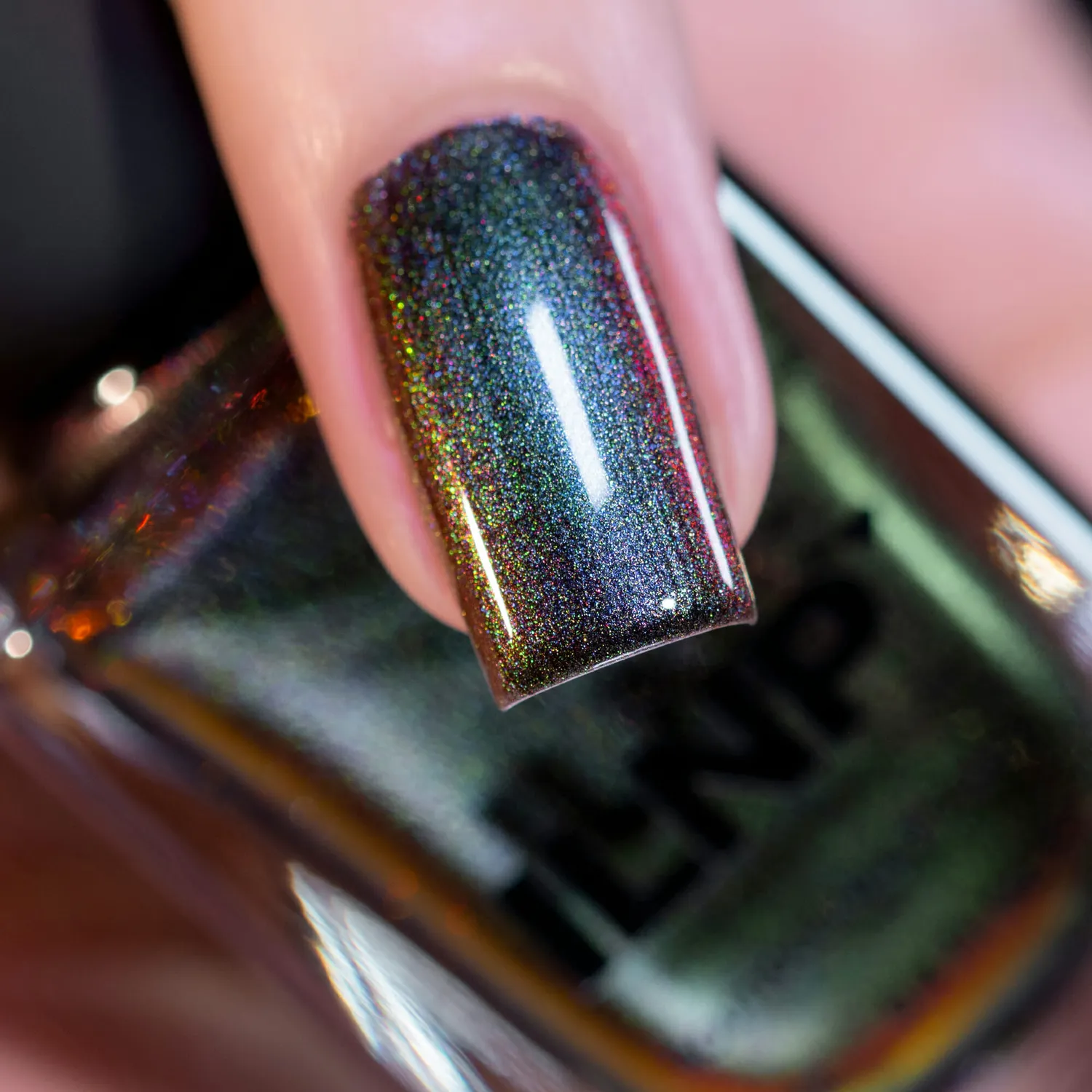 ILNP Cosmos Orbit nagellack gråblå multikrom