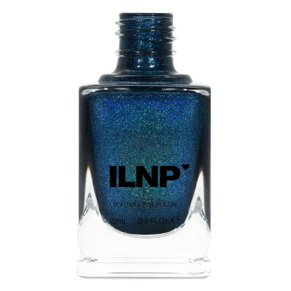 ILNP Isabella nagellack petrolblå holografiskt