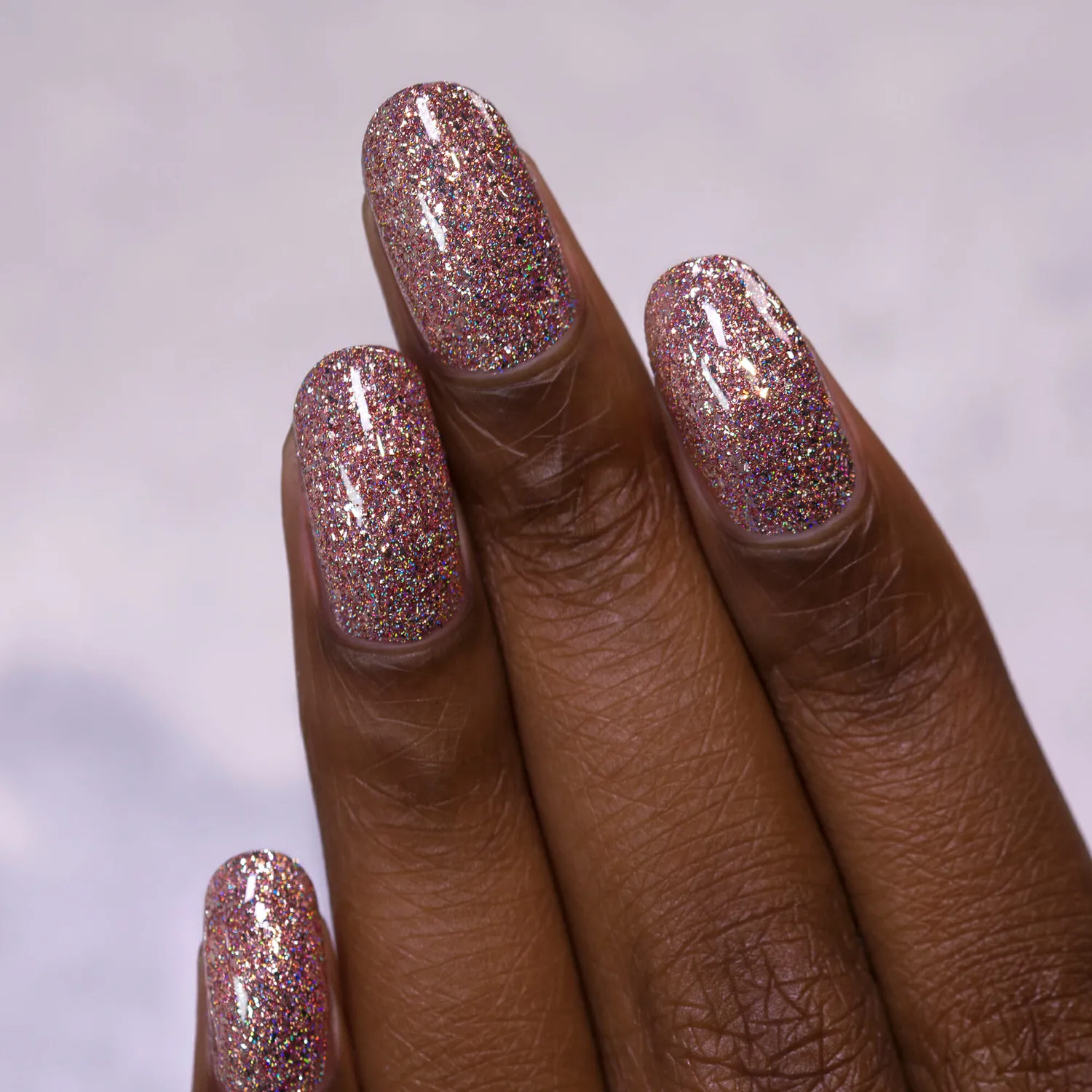 ILNP Juliette Ultra Metallics nagellack roséguld holografiskt