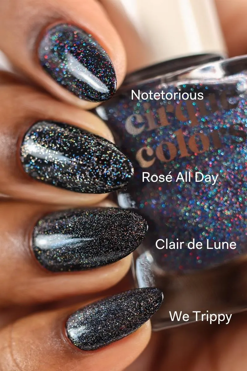 Cirque Colors Notetorious glittertopper holografisk