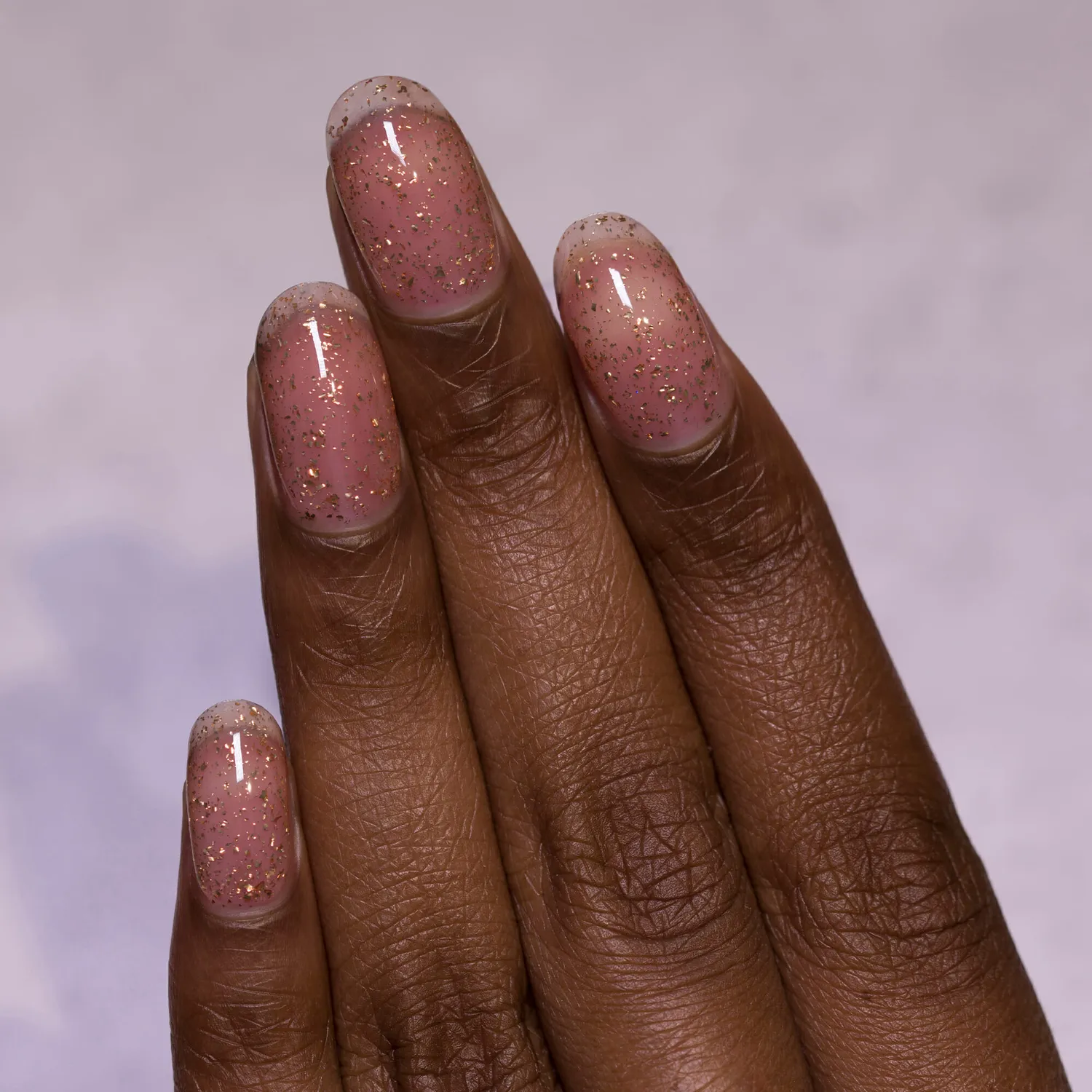 ILNP Karma topplack guldflakes transparent
