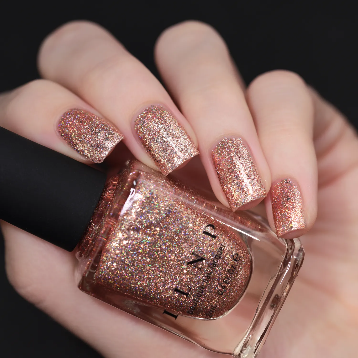 ILNP Juliette Ultra Metallics nagellack roséguld holografiskt