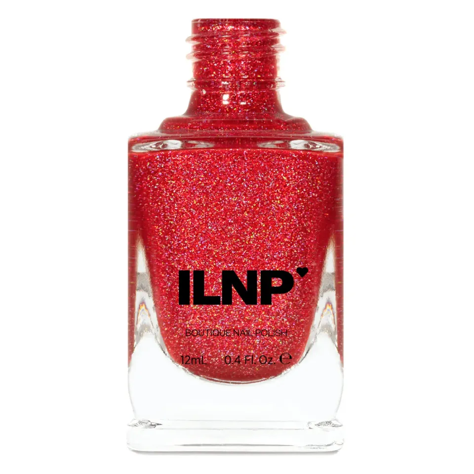 ILNP Poppy nagellack jelly röd holografisk