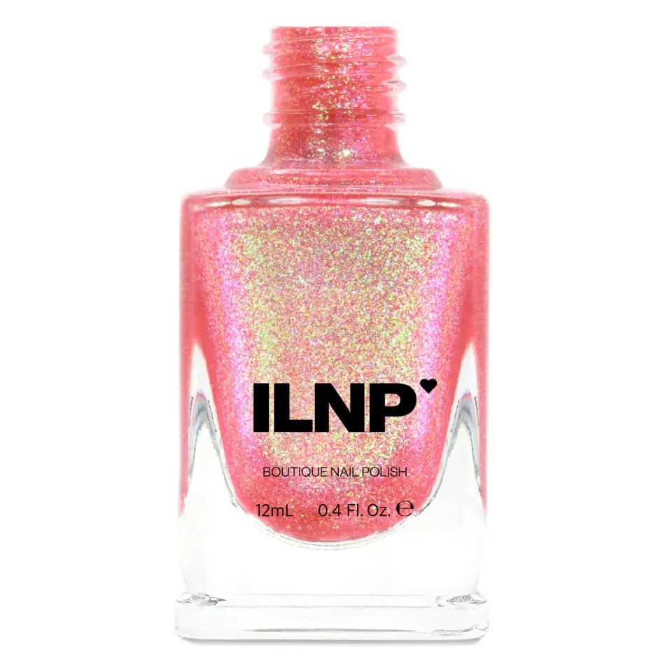 ILNP Pink Flamingo nagellack jelly holografisk rosa