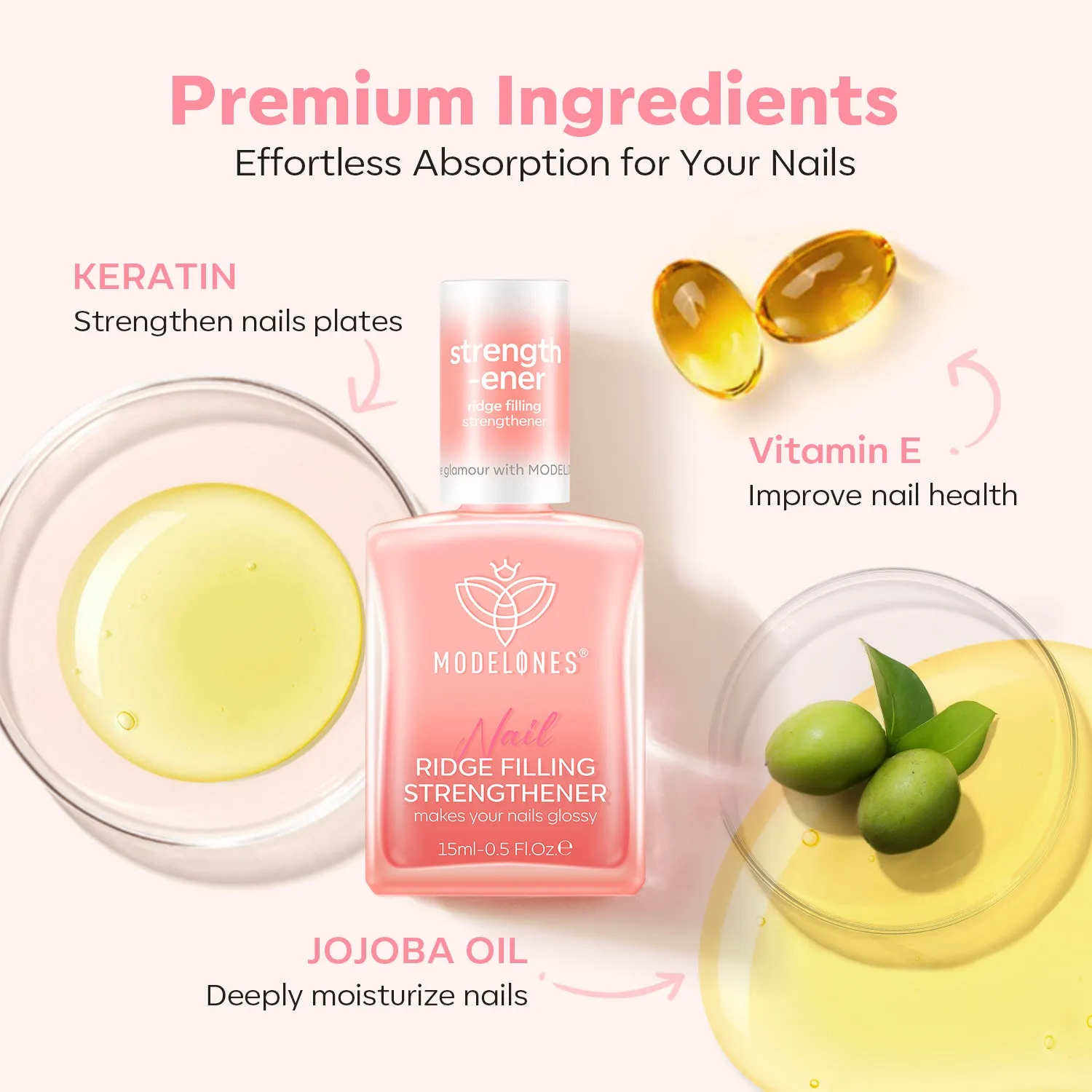 Modelones Nail Care nagelstärkare Sheer Pink transparent