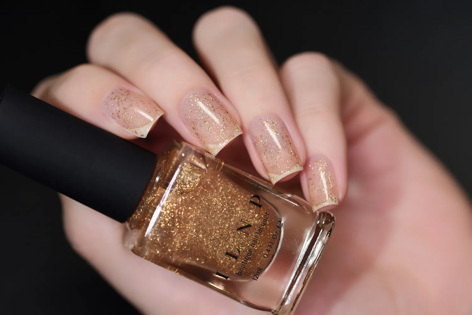 ILNP Karma topplack guldflakes transparent